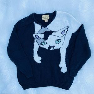 wildfox white label cat sweater